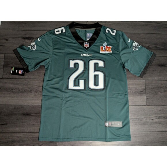 Eagles Other - Saquon Barkley #26 Philadelphia Eagles 2025 Bowl Patch Stitched Jersey Large